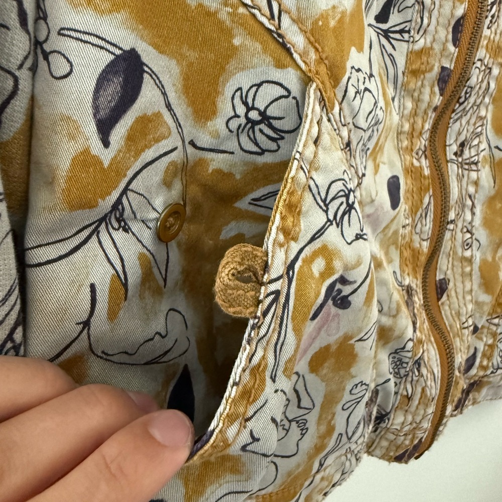 Anthropologie Marrakech Full Zip Floral Jacket size medium - Picture 8 of 9